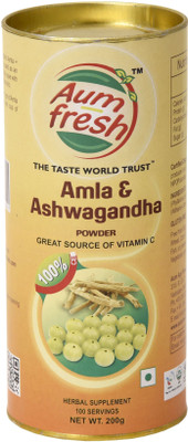 

Aum Fresh Amla & Ashwagandha Powder - 100% Pure & Natural, 200 gm(200 g)