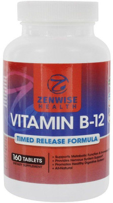 

Zenwise Health Vitamin B12 Timed Release Formula 160 Tablets(160 No)