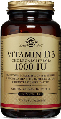 

Solgar Vitamin D3 (Cholecalciferol) 1000 IU 250 Softgels(250 No)