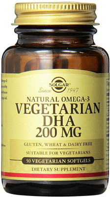 

Solgar Natural Omega-3 Vegetarian DHA 200 mg 50 Vegetarian Softgels(50 No)
