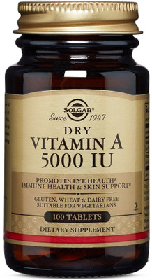

Solgar Dry Vitamin A - 5000 IU - 100 Tablets(100 No)