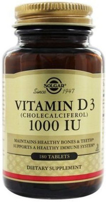 

Solgar Vitamin D3 (Cholecalciferol) 1000 IU 180 Tablets(180 No)