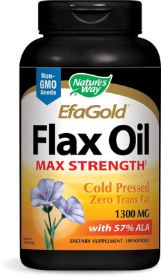 

Nature's Way EfaGold Flax Oil High Potency - 1300 mg - 100 Softgels(100 No)
