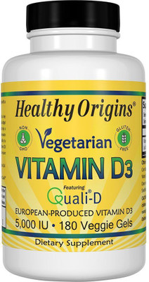 

Healthy Origins Vegetarian Vitamin D3 5000 IU 180 Veggie Gels(180 No)