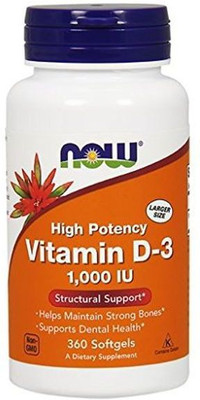 

Now Foods Vitamin D-3 1000 IU 360 Softgels(360 No)