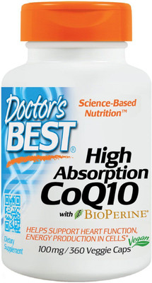 

Doctor's Best High Absorption CoQ10 with BioPerine 100 mg 360 Veggie Caps(360 No)