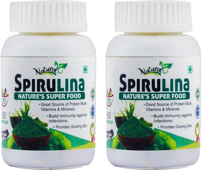 

natural Spirulina pack of 2(500 mg)