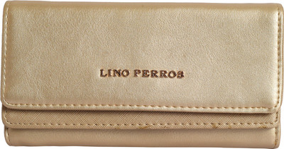 

Lino Perros Women Gold Artificial Leather Wallet(12 Card Slots)
