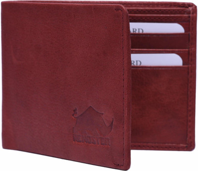 

RENOSTER Men Brown Genuine Leather Wallet(6 Card Slots)