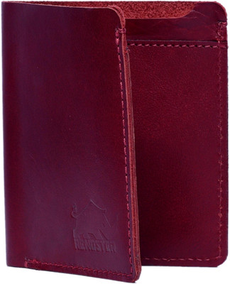 

RENOSTER Men Maroon Genuine Leather Wallet(4 Card Slots)