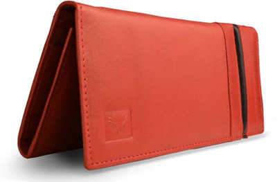 

Adam Zac Women Casual Red Genuine Leather Wallet(13 Card Slots)