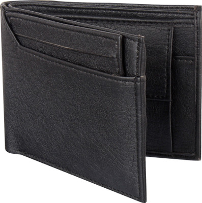 

SAMTROH Men Black Artificial Leather Wallet(5 Card Slots)