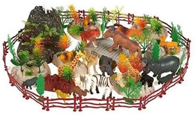 

Bluwings Educational Animal Play Set With Mat (111 Pcs) (Minimum Age 3 Yrs)(Multicolor)