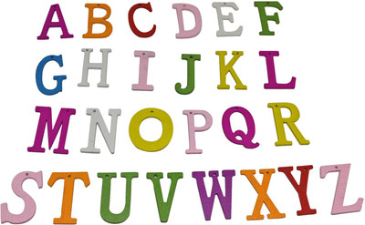 

Aumni Crafts Wooden Alphabet Mini Pendant Charms Mixed Letter 23x14x2mm Letter Mixed Colors (Pack of 50 grams, 195 letters)