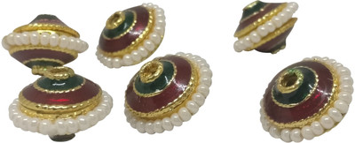 

Aumni Crafts Jewellery Making Antique Beads 15x10mm Bicone Red & White (Pack of 12 pieces)