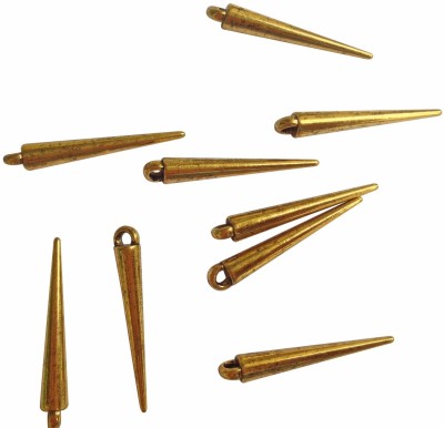 

Aumni Crafts Jewellery Making Metal Alloy Spikes 34x5mm Spike Antique Gold Color (Pack of 40 pieces)