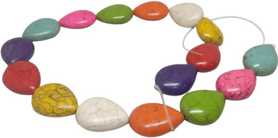 

Aumni Crafts Jewellery Making Synthetic Beads 25x18x8mm Flat Drop Mixed Colors (Sold as 1 string, 16 beads/string)