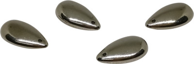 

Aumni Crafts Jewellery Making Metallic Acrylic Beads 21x11x5mm Flat Drop Silver Color (Pack of 20 pieces)