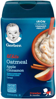 

Gerber Lil' Bits 227g (8oz) - Oatmeal Apple Cinnamon Cereal (Pack of 3) Cereal(681 g, Pack of 3, 6)