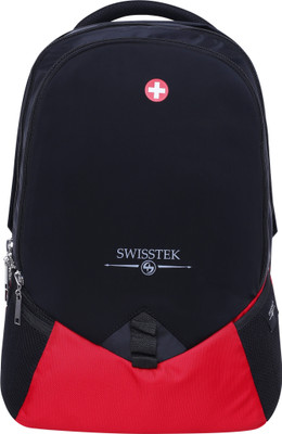 

Swisstek Laptop Back Pack 25 L Laptop Backpack(Black, Red)