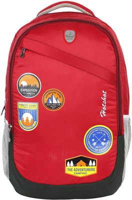 

Hot Shot Polyester School, Collage and Casual 35.0 L Standrad Size Backpack(Red, Black)