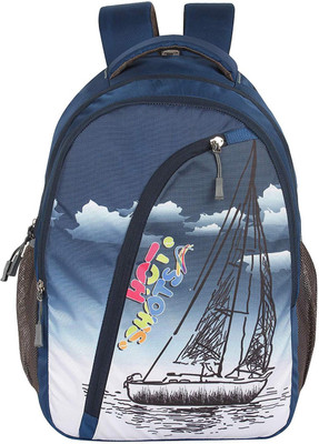 

Hot Shot Polyester Waterproof School-College-Tution-Gym Casual 28.0 L Standrad Size Backpack(Blue)