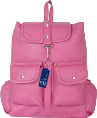 

AL Amazing PU Leather 2pocket Backpack For Women (Pink) 3 L Backpack(Pink)
