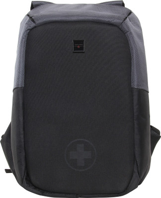 

Swisstek Anti Theft Back Pack 30 L Laptop Backpack(Black, Grey)