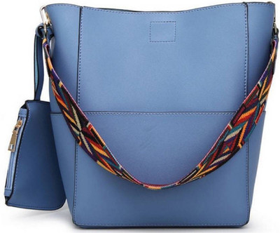 

LACIRA Trendy Colourful Shoulder Belt Bucket Handbag Shoulder Bag(Blue, 35 L)
