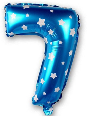 

GrandShop Solid Seven Number Foil Toy Balloon(Blue, Pack of 1)