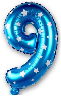 

GrandShop Solid Nine Number Foil Toy Balloon(Blue, Pack of 1)