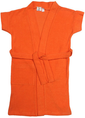 

Pebbles Orange  Size Bath Robe(1 Bath robe, For: Baby Boys & Baby Girls, Orange