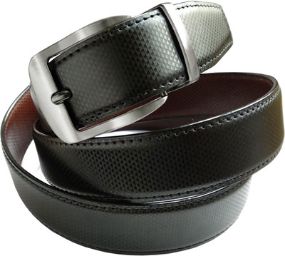 

SGE89 Men Casual Black Artificial Leather Reversible Belt, Black;brown