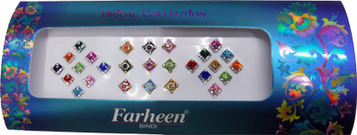 

Farheen FRN BRIDAL BINDI 4 FORHEAD Multicolor Bindis(INDIAN FANCYBINDI)
