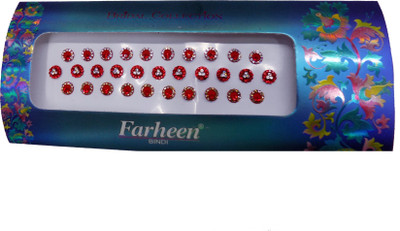 

Farheen BRIDAL BINDI 8 FORHEAD Red Bindis(INDIAN FANCY BINDI)
