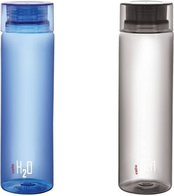 cello h2o 1000 Bottle(Pack of 2, Blue, Grey, Plastic)