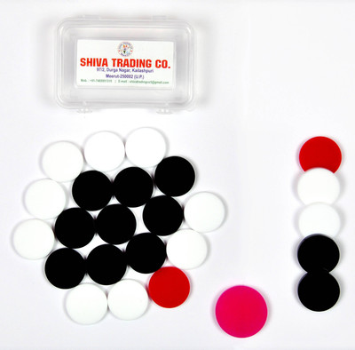 

STC 6MM Acrylic Sheet Carom Coins and Striker set Carrom Pawns(Pack of 25)
