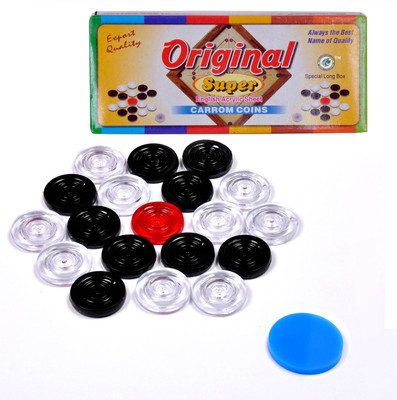 

STC Original Attractive PVC Coins with one Premium Striker Carrom Pawns(Pack of 25)