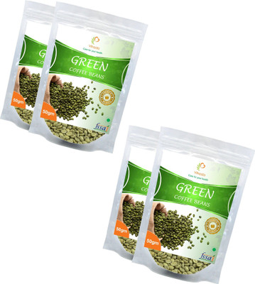 

Vihado 100% Natural Arabice Green Coffee Beans for Weight Loss / 4 Pack of 50g Instant Coffee 200 g(Pack of 4, Green Coffee Flavoured)