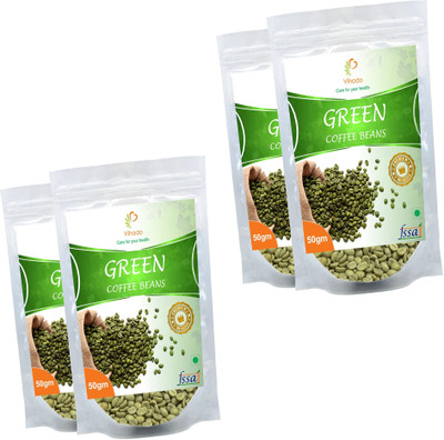 

Vihado Organic Green Coffee Beans / 100% Pure & Natural Helps in Losing Weight / 4 Pack of 50g Instant Coffee 200 g(Pack of 4, Green Coffee Flavoured)