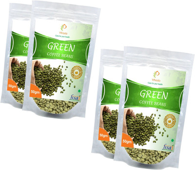 

Vihado Nutrition Organic Green Coffee Beans / 100% Pure & Natural / 4 Pack of 50g Instant Coffee 200 g(Pack of 4, Green Coffee Flavoured)