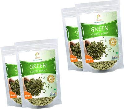 

Vihado Premium Green Coffee Beans / 100% Pure & Natural for Weight Loss / 4 Pack of 50g Instant Coffee 200 g(Pack of 4, Green Coffee Flavoured)