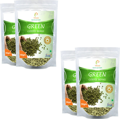 

Vihado 100% Pure & Natural Premium Green Coffee Beans / 4 Pack of 50g Instant Coffee 200 g(Pack of 4, Green Coffee Flavoured)