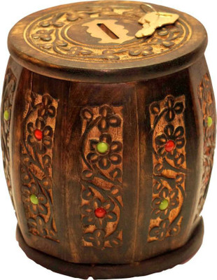 

Onlinecrafts wooden coin bank Coin Bank(Black)