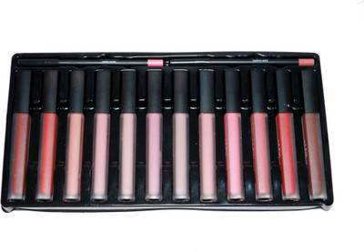 

Forever 21 Liquid Matte Long Lasting Lipsticks with Lip Liner Set of 12 (Multicolored)(Set of 12)