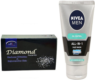 

Pink Root DIAMOND KIT 83G WITH NIVEA OIL CONTROL FACEWASH(Set of 2)