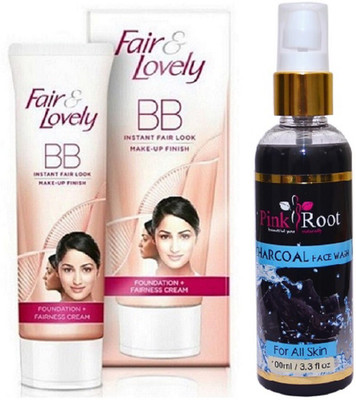 

Pink Root Charcoal Face Wash 100ml WITH Fair & Lovely BB Cream 40gm(Set of 2)
