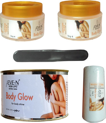 

EVE-N Waxing Kit Personal Body Glow ( Wt: 120ml + 350g )(Set of 5)