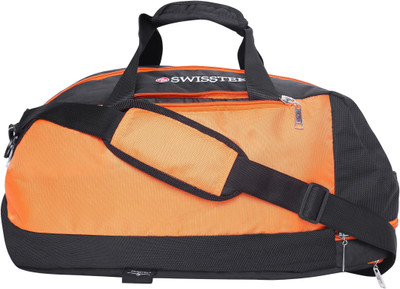 

Swisstek Duffle Cum Sports bag / Bag pack Travel Duffel Bag(Black, Orange)