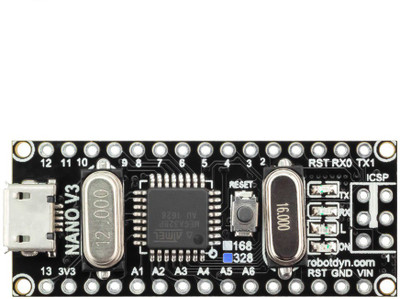 

ARDUINO M404 Robodyn Micro USB Compatible Nano V3.0 ATmega168 CH340 Micro Controller Board Electronic Hobby Kit